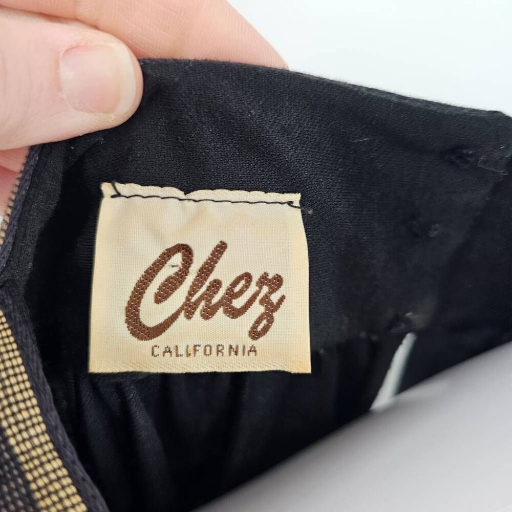 Vintage 70's Hippie Indie Midi Swing Dress Black L - Picture 6 of 7